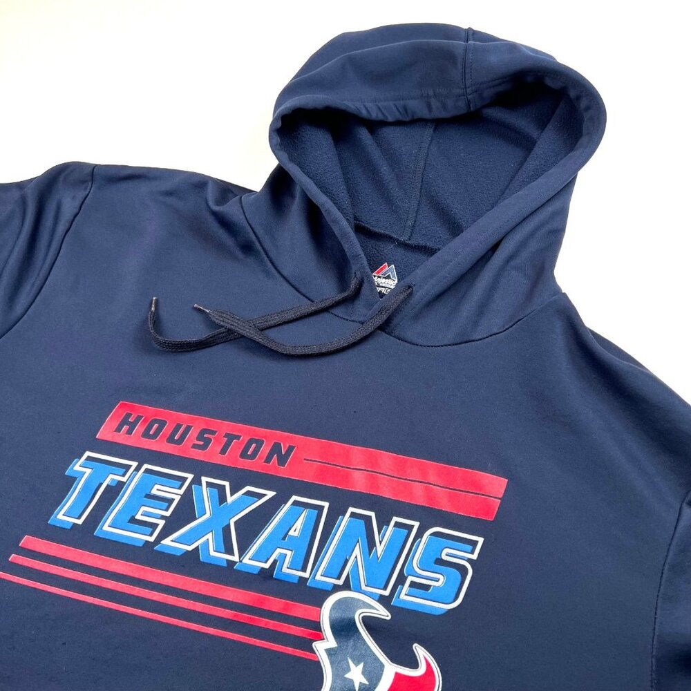 Houston Texans Hoodie Majestic Therma Base XL Navy Blue Polyester NFL Apparel